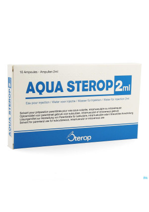 Aqua Sterop 2 ml parent. solv. i.m./i.v./s.c. amp. 10 x 2 ml0298760-20