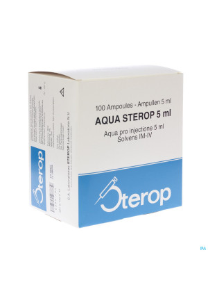 Aqua Sterop Pour Inj Solvens Amp 100 X 5ml0389700-20