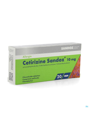 Cetirizine Sandoz 10 mg film-coat. tabl. 201690510-20