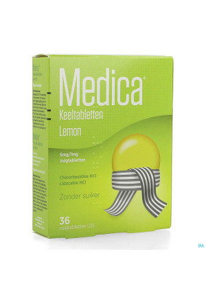 Medica Keeltabletten Lemon 36 zuigtabletten2639136-20
