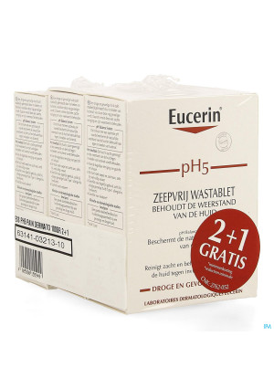 Eucerin Ph5 Wastablet Z/zeep 100g 2+1 Gratis2762052-20