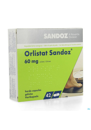 Orlistat Sandoz 60 mg hard caps. 422875417-20