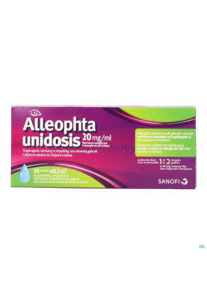 Alleophta Unidosis 20 mg/ml eye drops sol. single-dose cont. 20 x 0.3 ml UD3381472-20
