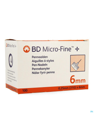 Bd Microfine Pennaalden 0,25mm 31g 6mm 100 3207343567245-20