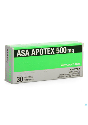 ASA APOTEX 30 TABL 500 MG3797248-20
