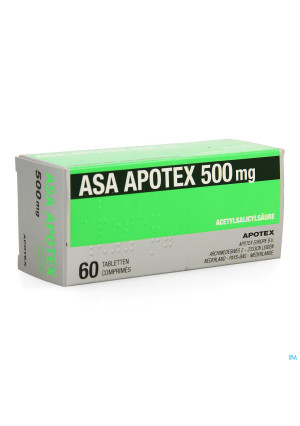 ASA APOTEX 60 TABL 500 MG3797255-20