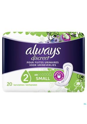 ALWAYS DISCREET INCONTINENCE PADS SMALL3892650-20