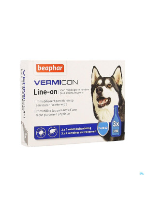 Beaphar Vermicon Line-on Middelgrote Hond 3x3ml3898145-20