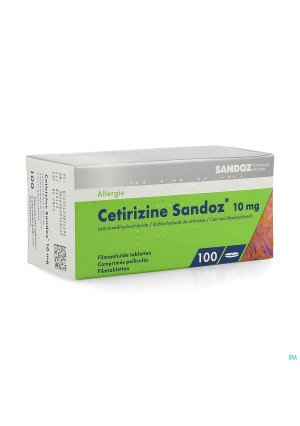 Cetirizine Sandoz comp 100 X 10mg2582179-20