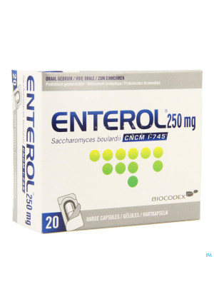 Enterol 250mg Caps Harde Dur S/blister 20x250mg2882710-20