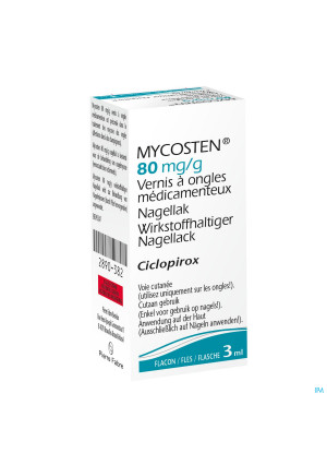 Mycosten 80mg/g Vernis A Ongles Medicament 1fl 3ml2890382-20
