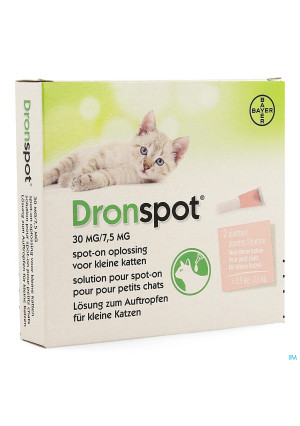 Dronspot 30mg/7,5mg Spot-on Chat P.>0,5-2,5kg Pip24131850-20