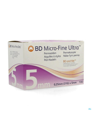 Bd Microfine Ultra Aig. Stylo0,25mmx5mm Easyfl.1004225413-20