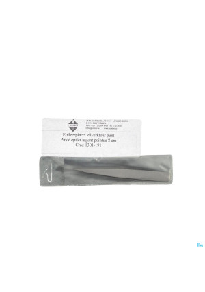 Epileerpincet Zilverkleur Puntig 8cm Pontos1301191-20