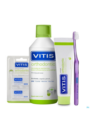 Vitis Orthodontic Mondspoelmiddel met 0,05% Cetylpyridinium Chloride (CPC) 500ml 39752383719-20