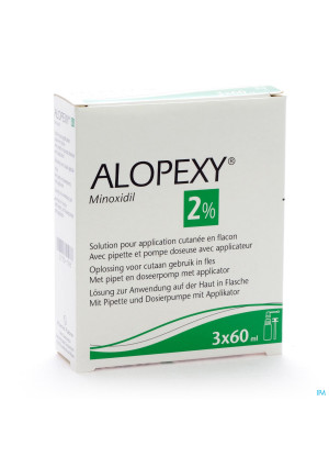 Alopexy 2 % Liquid Fl Plast Pipet 3x60ml2750198-20
