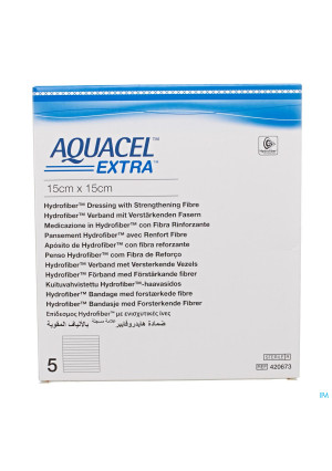 Aquacel Extra Verb Hydrofiber+versterk. 15x15cm 52881647-20
