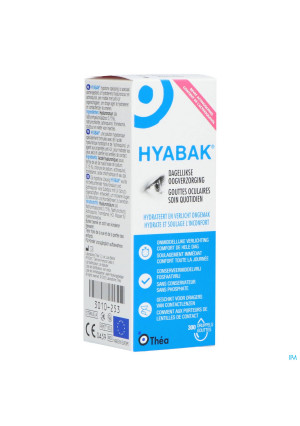 Hyabak 0,15% Oogdruppels Hyaluron 10ml3010253-20