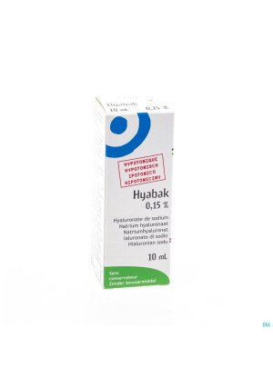 Hyabak 0,15% Oogdruppels Hyaluron Nf 10ml3010253-20