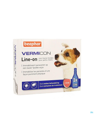 Beaphar Vermicon Line-on Kleine Hond 3x1,5ml3898137-20