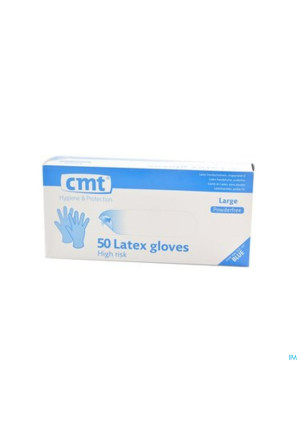 Cmt Handschoenen Latex Blauw Pv l 1004350302-20